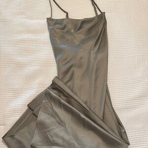 Show Me Your MuMu Green Satin Dress